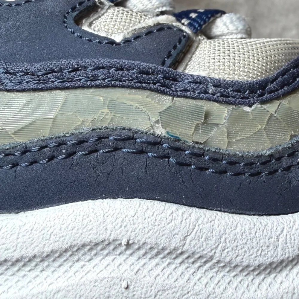 Skechers Sport 17416 Womens Size 6.5 Navy Gray Athletic Walking Shoes Sneakers